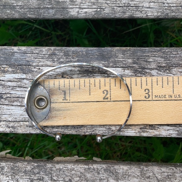 BRACELET Cuff Vintage Silver Black Southwest Boho - Picture 4 of 5